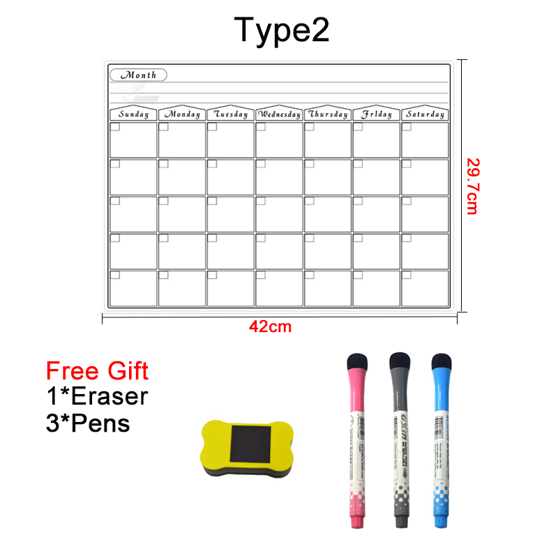A3 Khô Tẩy Xóa Từ Hàng Tháng H - đánh giá và giá Magnetic Whiteboard Calendar