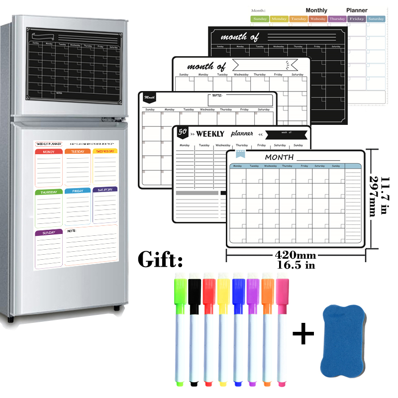 A3 Size Magnetic Monthly Weekl - đánh giá và giá Magnetic Whiteboard Calendar