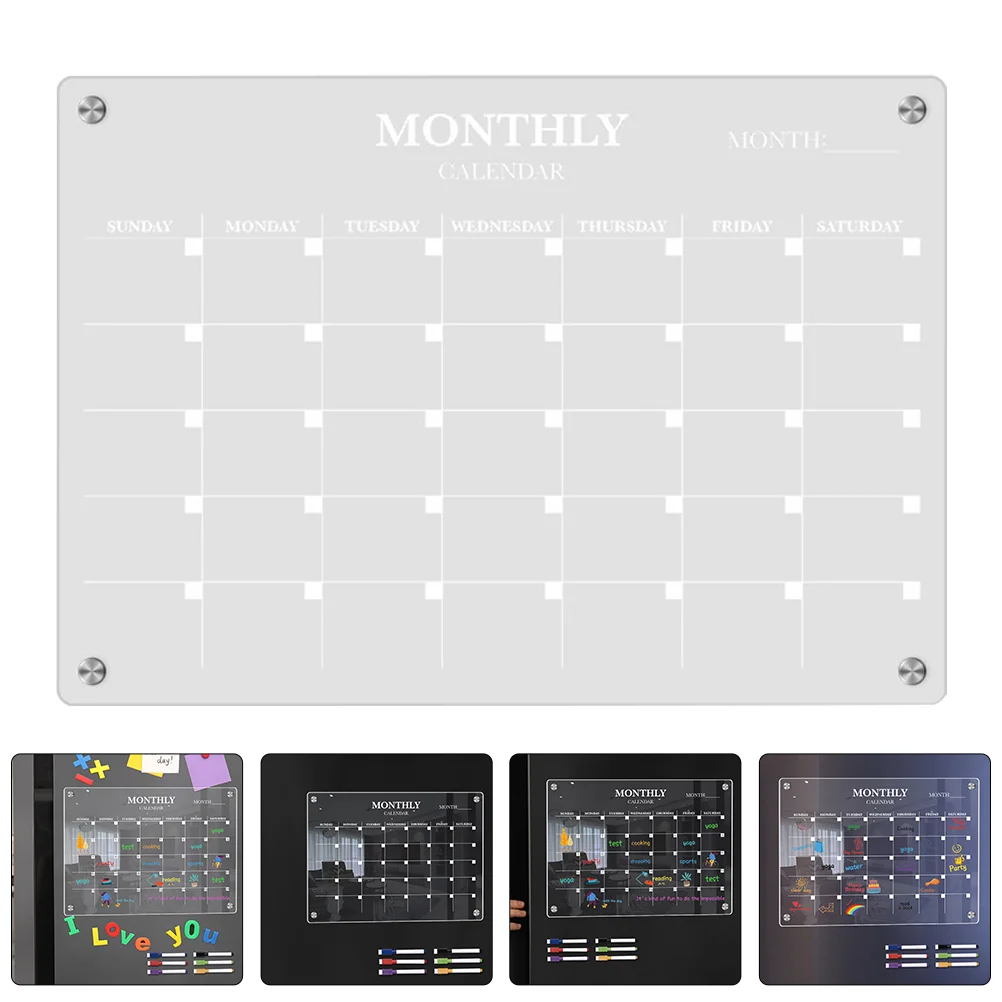 Magnetic Fridge Board Acrylic  - đánh giá và giá Magnetic Whiteboard Calendar
