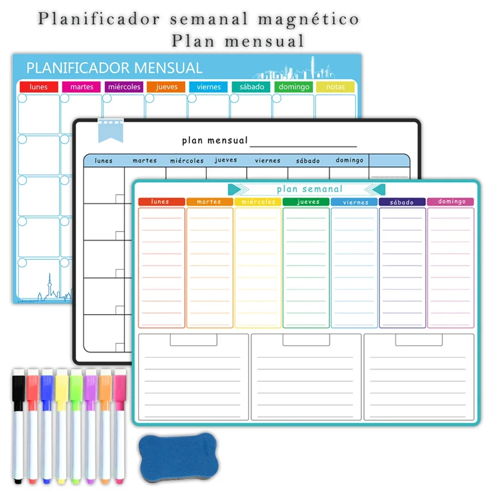 A3 Size Magnetic Weekly &month - đánh giá và giá Magnetic Whiteboard Calendar