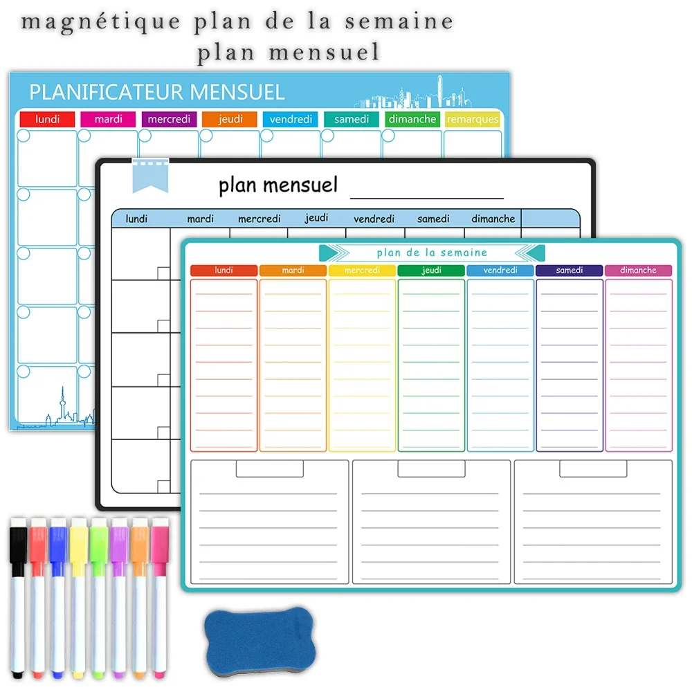 A3 Size Magnetic Weekly &month - đánh giá và giá Magnetic Whiteboard Calendar