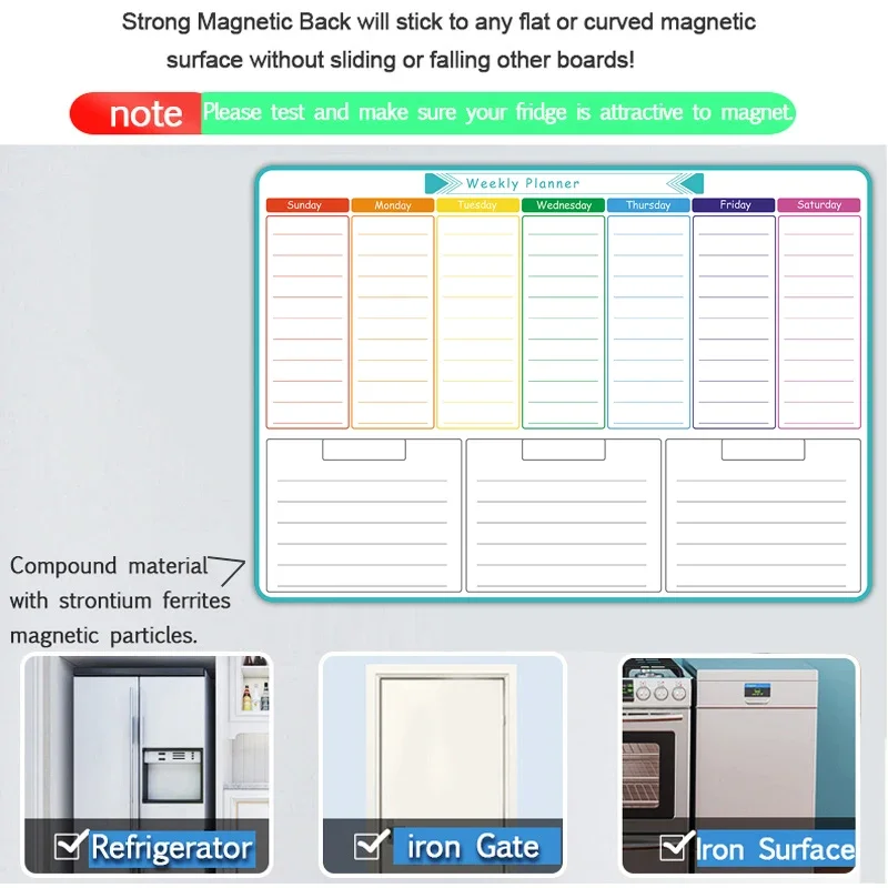 A3 Size Magnetic Weekly &month - đánh giá và giá Magnetic Whiteboard Calendar