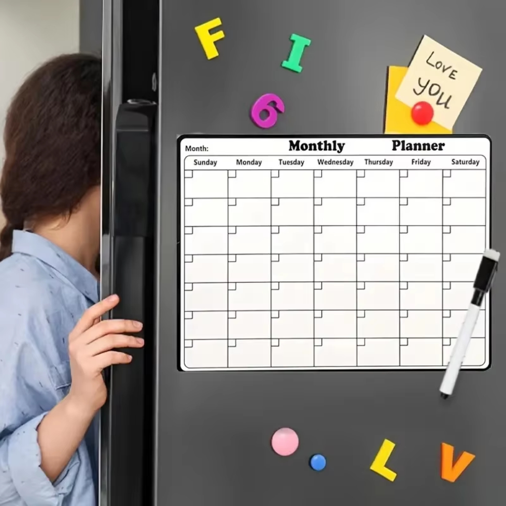 Magnetic Reusable Refrigerator - đánh giá và giá Magnetic Whiteboard Calendar