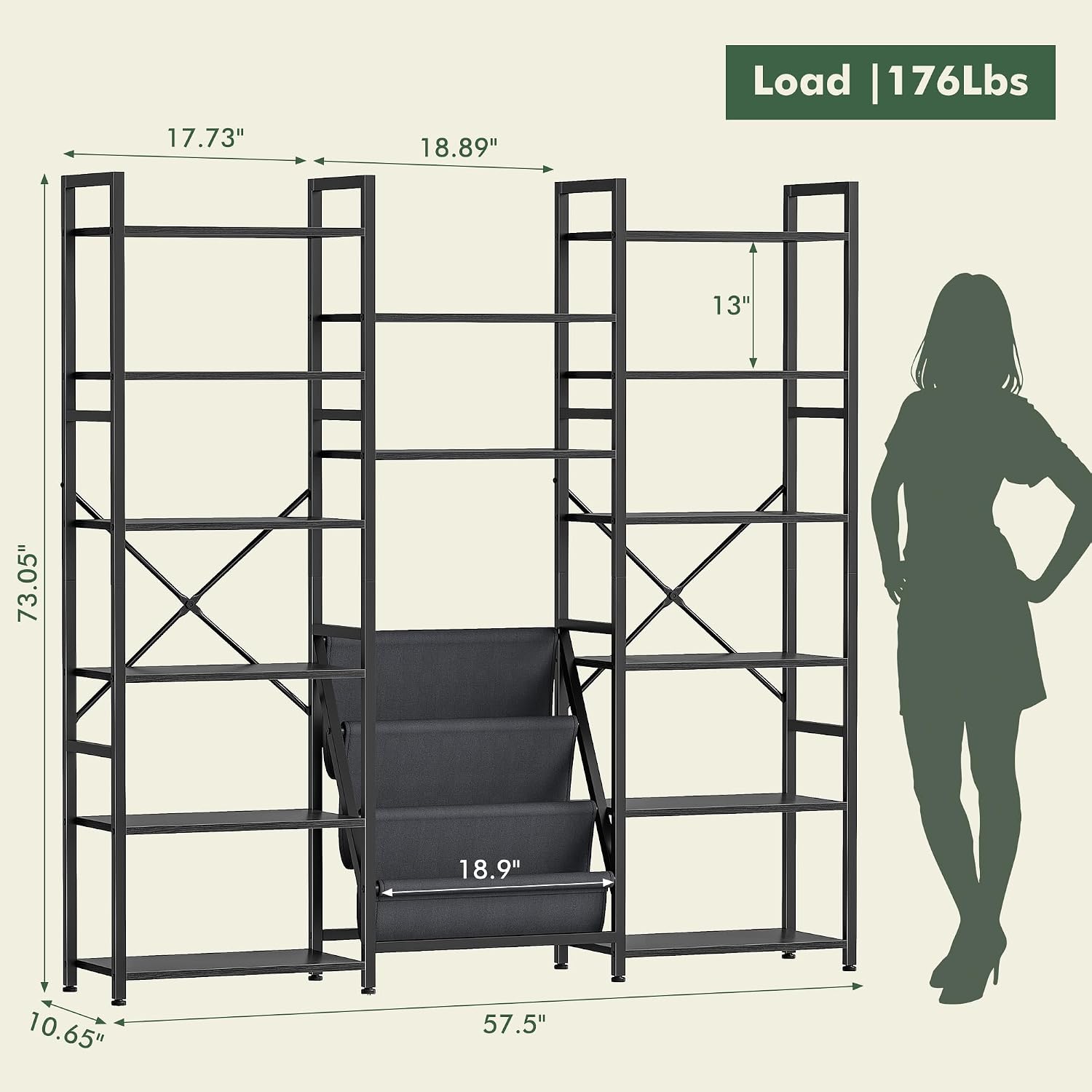 6 Tier 3 Column Book Shelf wit - đánh giá và giá Office Furniture Custom