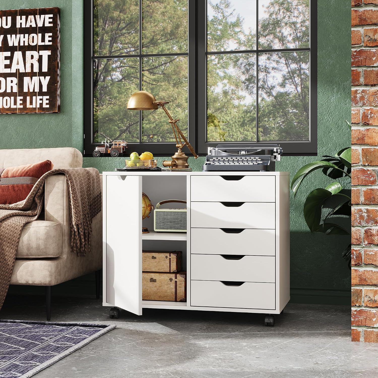 5-Drawer Wood Drawer Cabinet,  - đánh giá và giá Office Furniture Custom