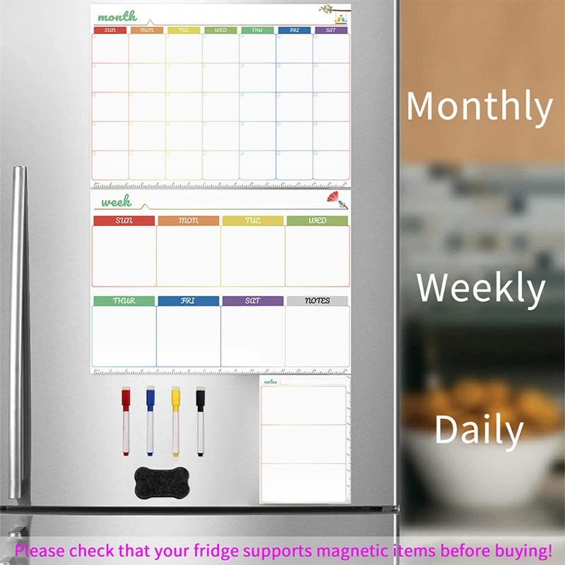 Hàng Ngày Tuần Tháng Kế Hoạch  - đánh giá và giá Magnetic Whiteboard Calendar