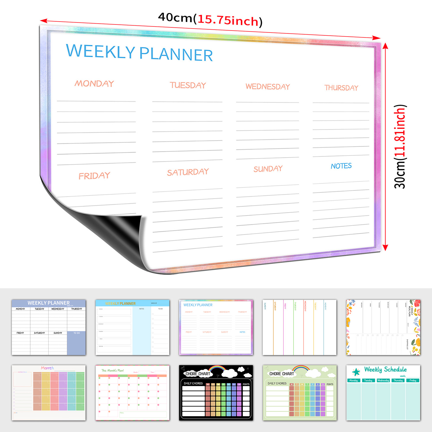 Magnetic Weekly Planner Fridge - đánh giá và giá Magnetic Whiteboard Calendar