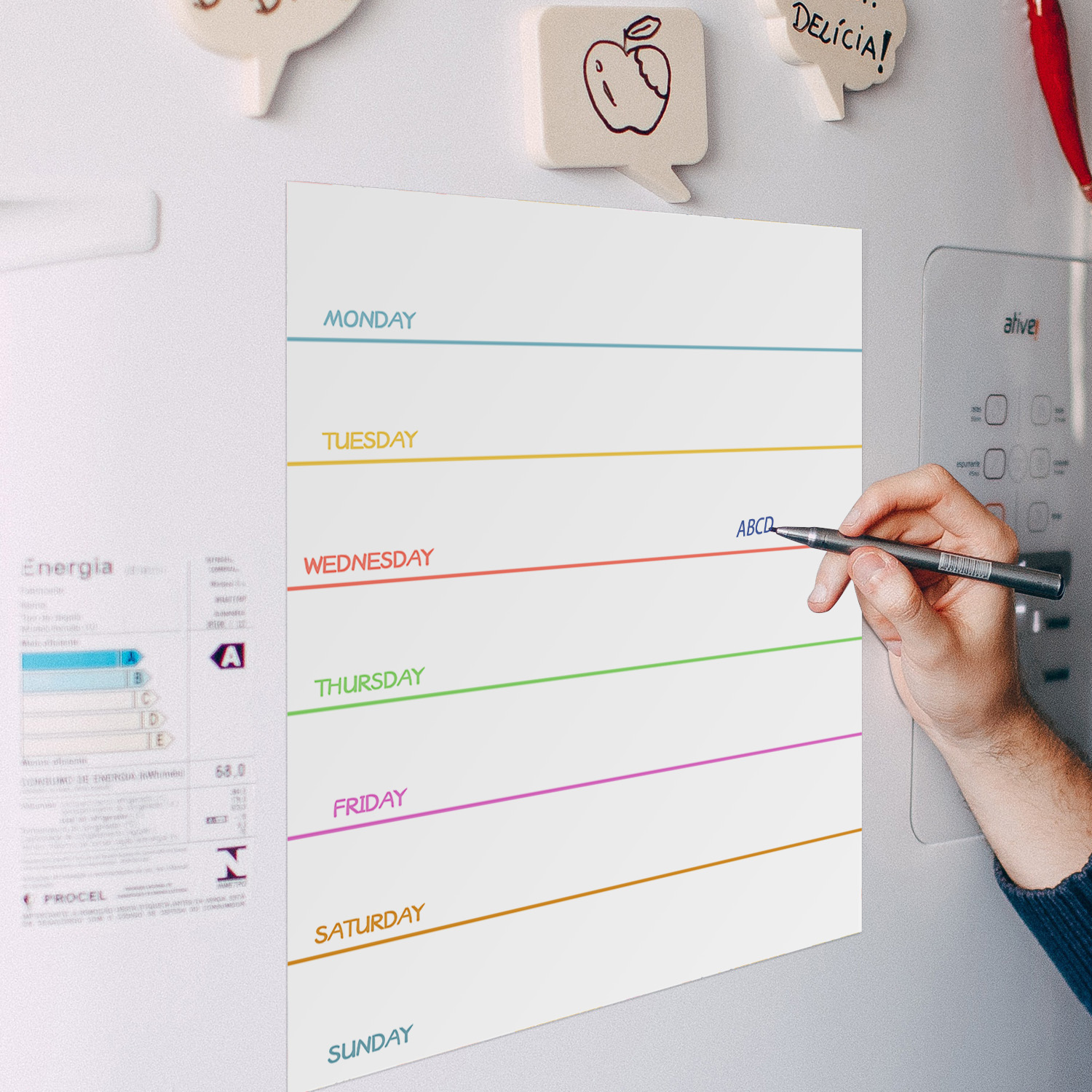 Magnetic Weekly Planner Fridge - đánh giá và giá Magnetic Whiteboard Calendar